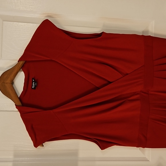 Allen B. Red Dress, sz xl - Picture 4 of 5